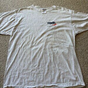Vintage MSDN T-Shirt | XL | Tultex | Single Stitch | Heather Gray | 90s Tech Tee